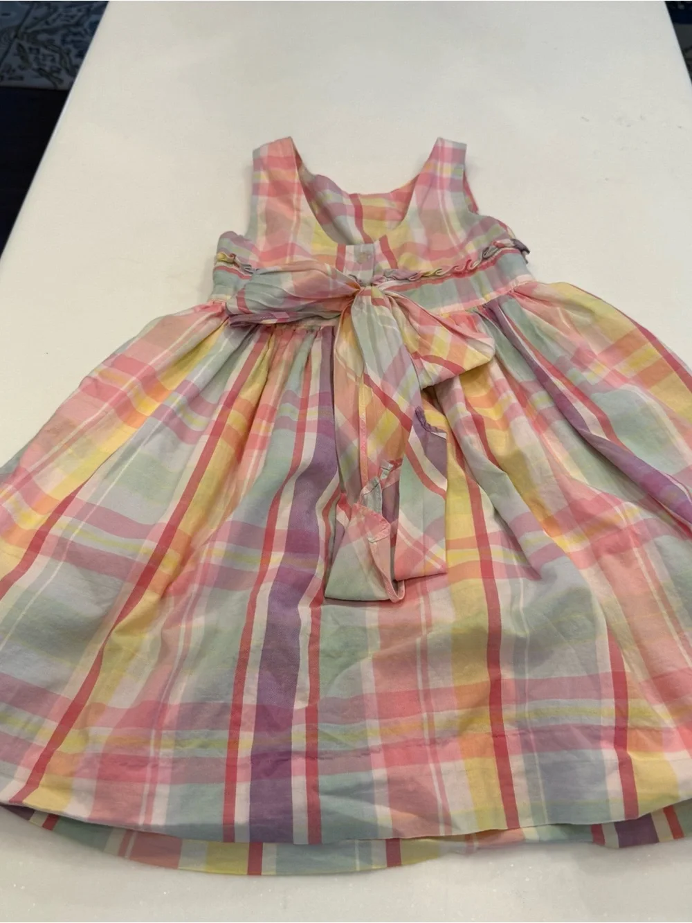 Polo Ralph Lauren Girls Cotton Plaid Shirt dress Multi Color Sz 4 NWT